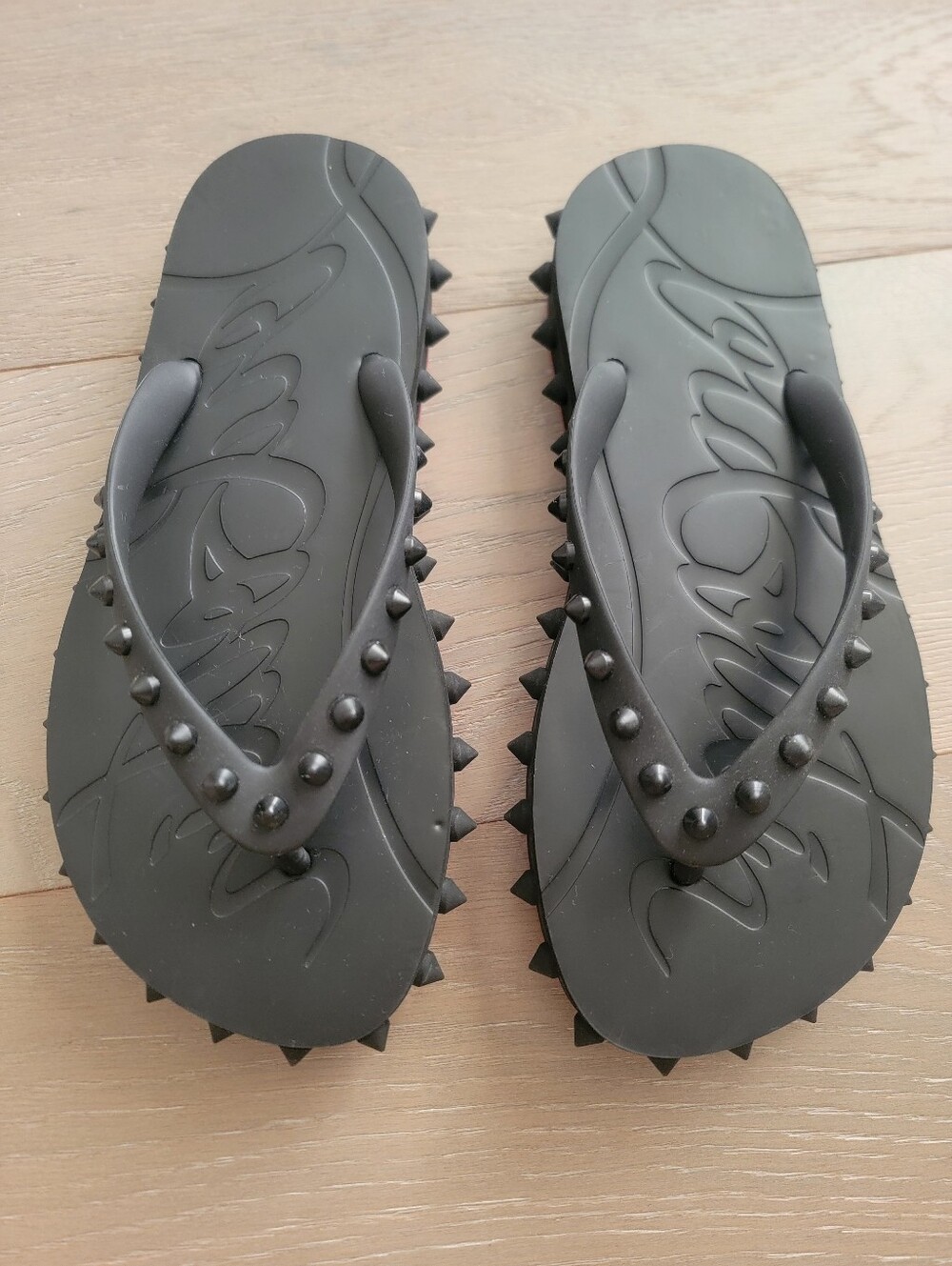 NEW Christian Louboutin Super Loubi Platform Flip Flop, Size 37, 6.5, 6 - Picture 2 of 6